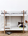 Oliver Furniture Wood Bunk Bed, Oak, Front Ladder, 90x200 cm - Convertible with modular structure Convertible Beds