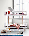 Oliver Furniture Wood Bunk Bed, Oak, Front Ladder, 90x200 cm - Convertible with modular structure Convertible Beds