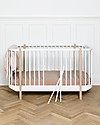 Oliver Furniture Wood Cot, White, 70x140 cm - Convertible with modular structure Convertible Beds