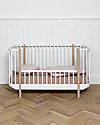Oliver Furniture Wood Cot, White, 70x140 cm - Convertible with modular structure Convertible Beds