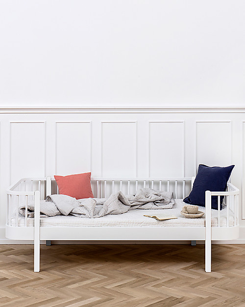 Oliver Furniture Wood Day Bed, White, 90x200 cm - Convertible with modular structure Convertible Beds