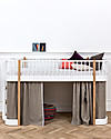 Oliver Furniture Wood Low Loft Bed, Oak, 90x200 cm - Convertible with modular structure Convertible Beds