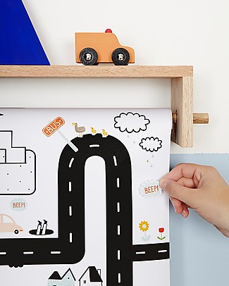 Olli Ella 96 Playpa Stickers, Road - Colorful and Fun! Stickers & Stamps Sets