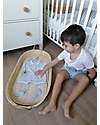 Olli Ella Bayu Baby Changing Basket with Vegan Leather Handles -71x32,4 cm - Handmade! Changing Tables