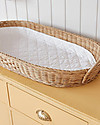 Olli Ella Bayu Baby Changing Basket with Vegan Leather Handles -71x32,4 cm - Handmade! Changing Tables