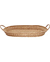 Olli Ella Bayu Baby Changing Basket with Vegan Leather Handles -71x32,4 cm - Handmade! Changing Tables