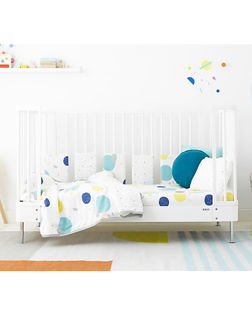 Olli Ella Bumpettes, Individual Cot Bar Bumpers, Cosmo - 6-pieces pack, 100% Organic Cotton Bumpers