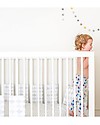 Olli Ella Bumpettes, Individual Cot Bar Bumpers, Harlequin Dusk Grey - Set of 6 pieces, 100% Organic Cotton Bumpers
