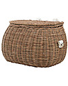 Olli Ella Chari Mama Rattan Bag 28 x 19 x 18 cm, Natural - From bag to bike basket! Makeup Bags and Pouches