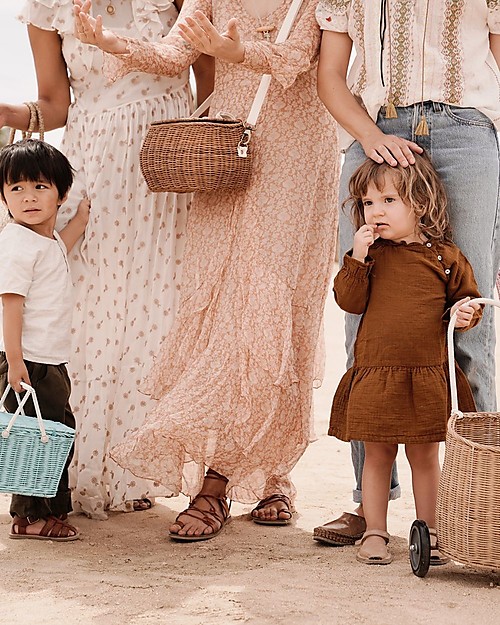 Olli Ella Chari Mama Rattan Basket - Natural - from Bag to Bike Basket! Makeup Bags and Pouches