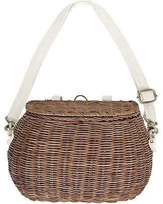 Olli Ella Chari Mama Rattan Basket - Natural - from Bag to Bike Basket! Tote Bags