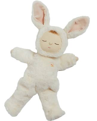 Olli Ella Cozy Dinkum Doll - Bunny Moppet - 44 cm - 100% Cotton - Soft Beige Dolls