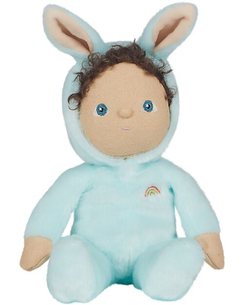 Olli Ella Dinky Dinkum Doll - Basil Bunny - Fluffle Family - Misty Blue Dolls