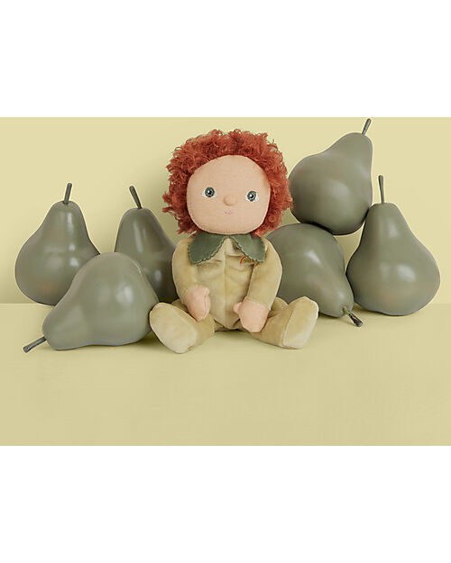 Olli Ella Dinky Dinkum Doll - Patty Pear - Green - Soft Cotton Dolls