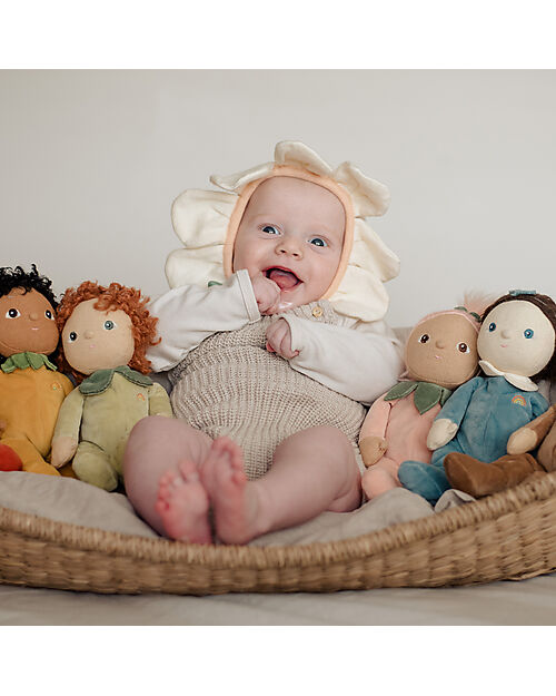 Olli Ella Dinky Dinkum Doll - Patty Pear - Green - Soft Cotton Dolls