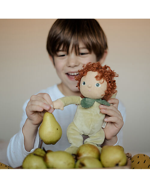 Olli Ella Dinky Dinkum Doll - Patty Pear - Green - Soft Cotton Dolls