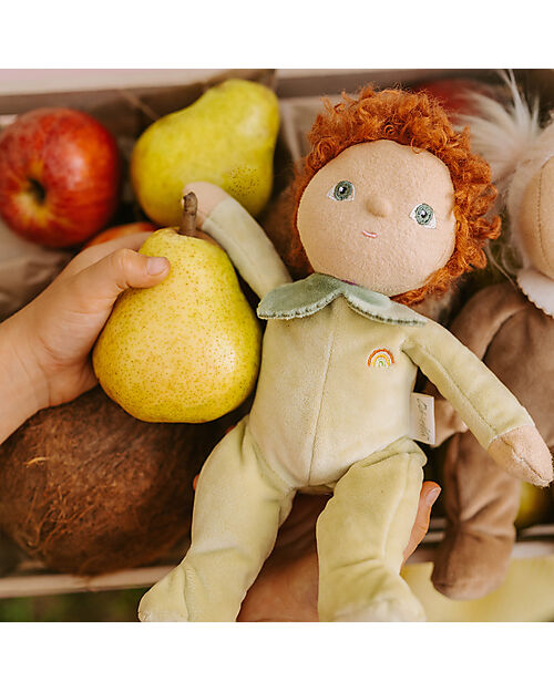 Olli Ella Dinky Dinkum Doll - Patty Pear - Green - Soft Cotton Dolls