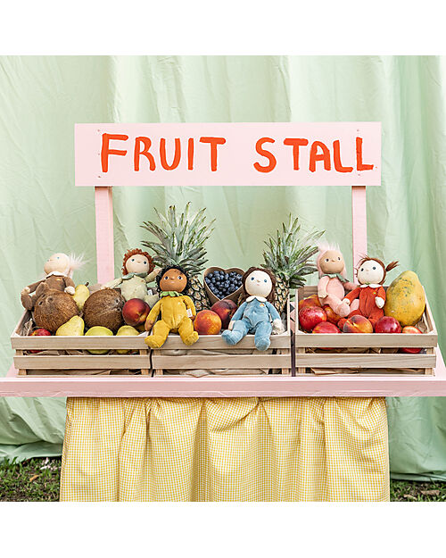 Olli Ella Dinky Dinkum Doll - Patty Pear - Green - Soft Cotton Dolls