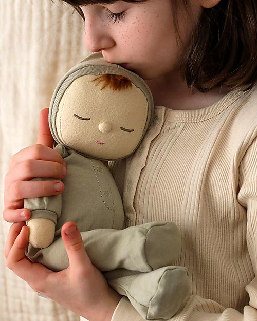 Olli Ella Dozy Dinkum Doll - Pickle - 32 cm - 100% Cotton - Green Dolls