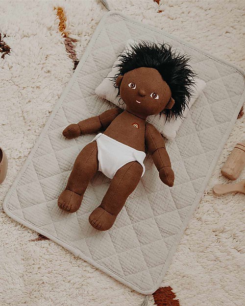 Olli Ella Duvet and Pillowcase Set for Strolley Dolls Pram - Seafoam Dolls Accessories