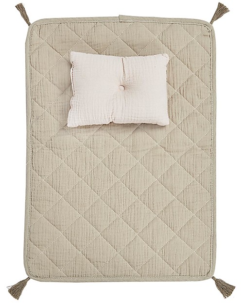 Olli Ella Duvet and Pillowcase Set for Strolley Dolls Pram - Seafoam Dolls Accessories