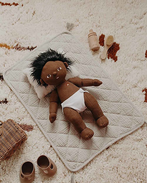 Olli Ella Duvet and Pillowcase Set for Strolley Dolls Pram - Seafoam Dolls Accessories