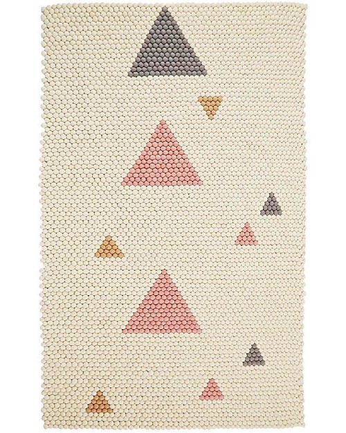 Olli Ella Felt Ball Rugs Teepee Pink 100 Wool unisex (bambini)