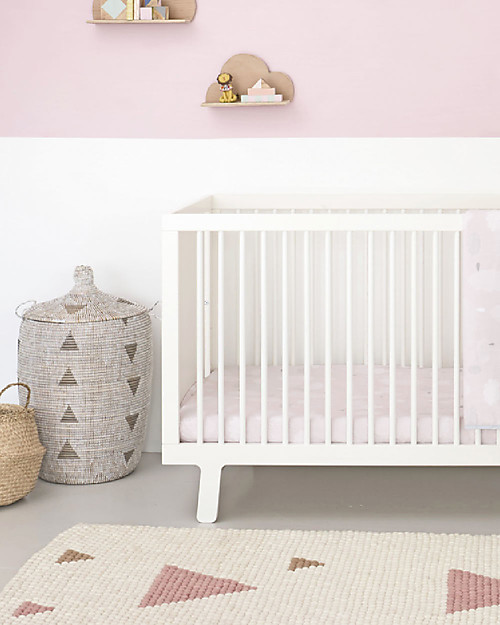 Olli Ella Felt Ball Rugs - Teepee Pink- 100% Wool Carpets