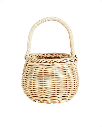 Olli Ella Handmade Rattan Basket - Golden Straw Toy Storage Boxes