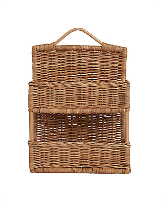 Olli Ella Hello Hanging Shelf in Rattan - 26x39 cm Shelves