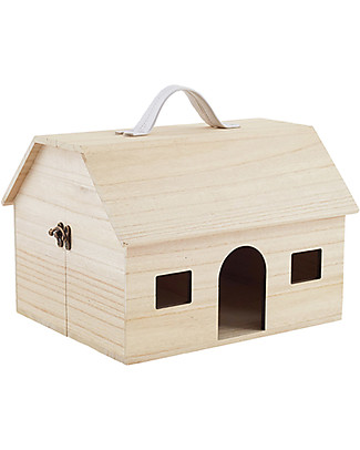 Olli Ella Holdie Barn Natural - Lightweight and Portable Dolls Houses