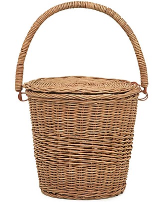 Olli Ella Large Rattan Basket - Apples - Handmade! Toy Storage Boxes