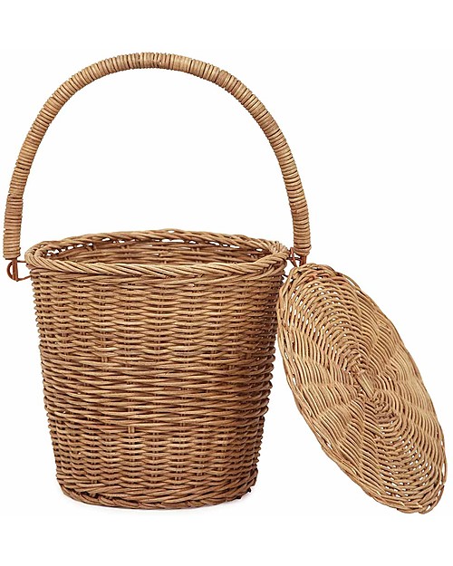 Olli Ella Large Rattan Basket - Apples - Handmade! Toy Storage Boxes