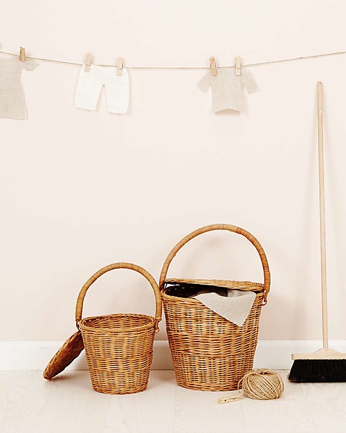 Olli Ella Large Rattan Basket - Apples - Handmade! Toy Storage Boxes