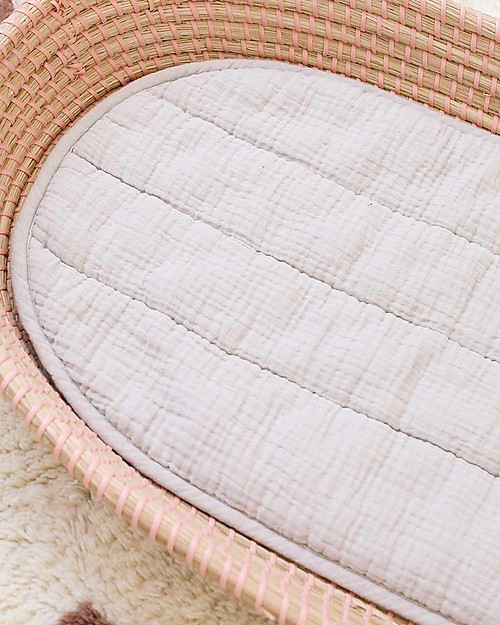 Olli Ella Luxe Insert for Changing Basket - Oat - Organic cotton Changing Tables