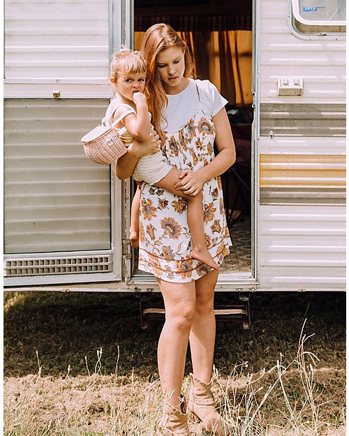 Olli Ella Mini Chari Rattan Bag 20 x 16 x 13 cm, Pink - From bag to bike basket! Makeup Bags and Pouches