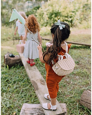 Olli Ella Mini Chari Rattan Bag 20 x 16 x 13 cm, Straw - From bag to bike basket! Tote Bags