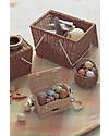 Olli Ella Mini Rattan Basket - Berry - Handmade! Wicker Basket