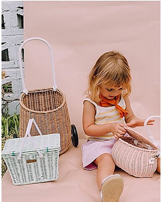 Olli Ella Piki Basket, Mint 23 x 15 x 15 cm - Fair trade, handmade! Toy Storage Boxes