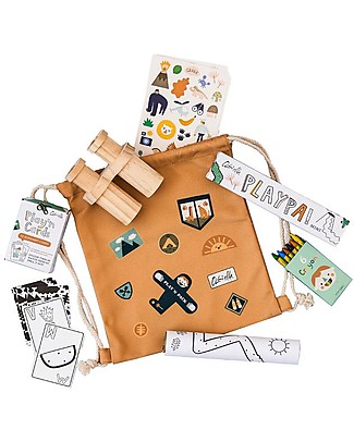 Olli Ella Play'n'Pack Drawstring Bag with Travel Toys, Jungle null