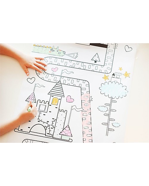 Olli Ella PlayPa Jungle, Fairy Tales - 8 Metres Roll! Draw And Color