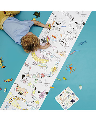 Olli Ella Playpa Ocean, Colouring Poster - 8 Metres Roll! Colouring Activities