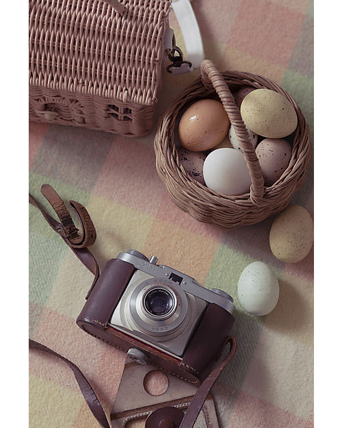 Olli Ella Rattan Basket - Berry - Rose - Handmade! Wicker Basket