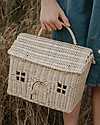 Olli Ella Rattan Casa Clutch Large - Straw - 24x23x14 cm Wicker Basket
