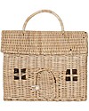 Olli Ella Rattan Casa Clutch Large - Straw - 24x23x14 cm Wicker Basket