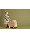 Olli Ella Rattan Doll Stroller - Rose - Hand Woven Toy Prams