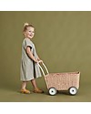 Olli Ella Rattan Doll Stroller - Rose - Hand Woven Toy Prams