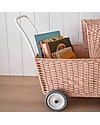 Olli Ella Rattan Doll Stroller - Rose - Hand Woven Toy Prams