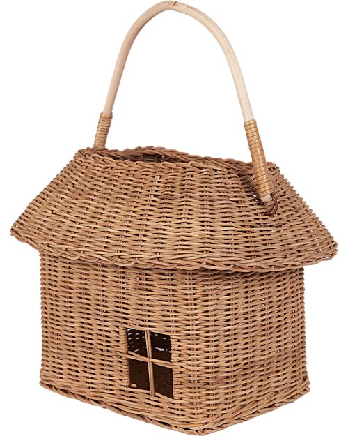 Olli Ella Rattan Hutch Big Basket - Natural Wicker Basket