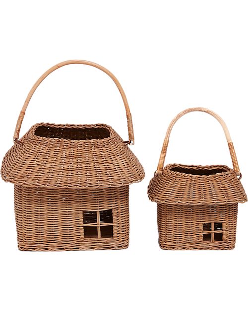 Olli Ella Rattan Hutch Big Basket - Natural Wicker Basket